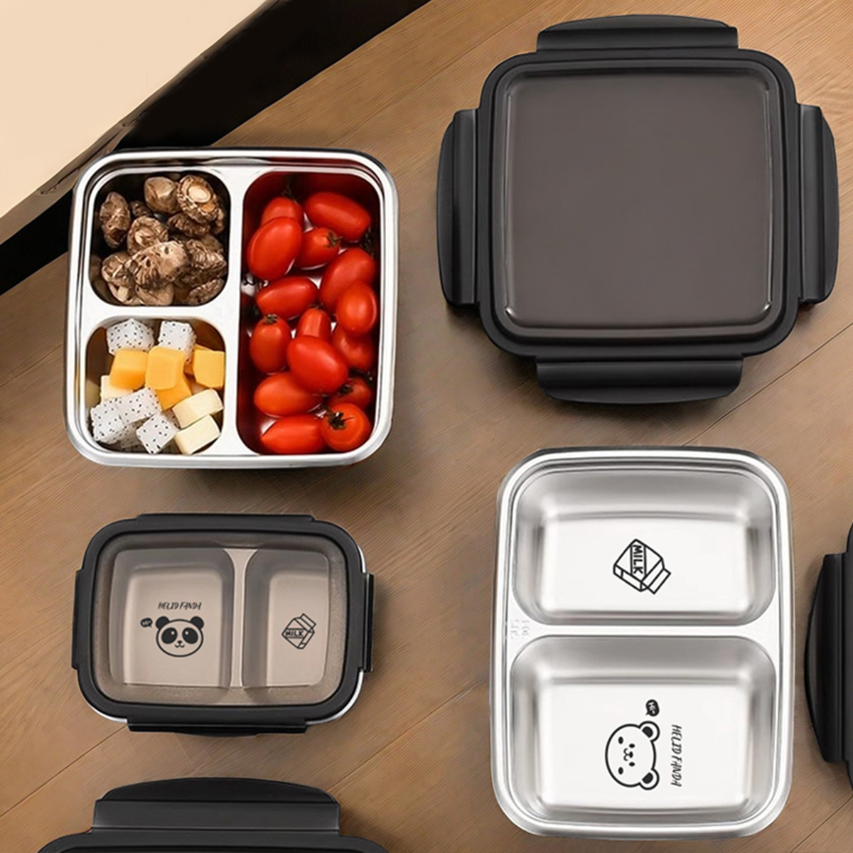 Meal Prep Bowl - WORTHBUY-fiambrera de acero inoxidable 304 con