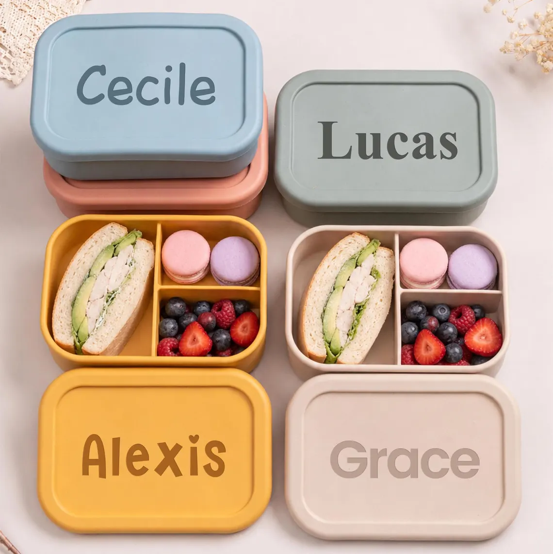 Meal Prep Bowl - Lonchera personalizada para niños con nombre,