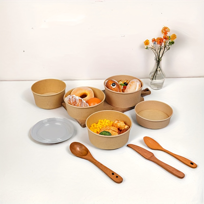 Cuencos de papel Kraft desecha - Meal Prep Bowl reseña y precio