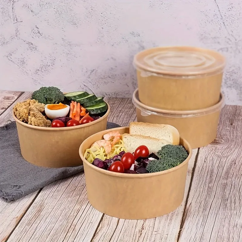 Cuencos de papel Kraft desecha - Meal Prep Bowl reseña y precio