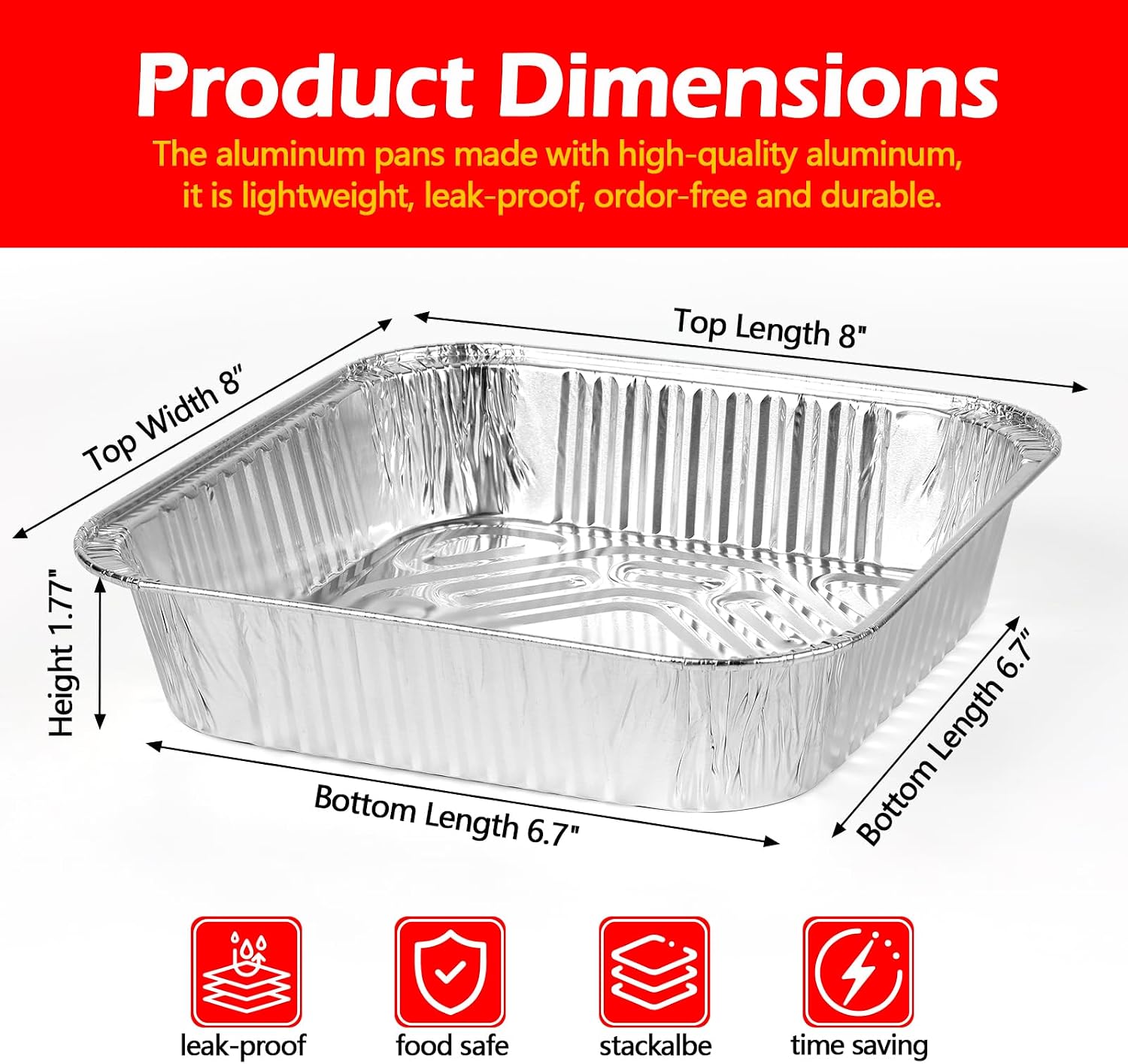 Bandejas de papel de aluminio  - Meal Prep Or Prep Meal reseña y precio