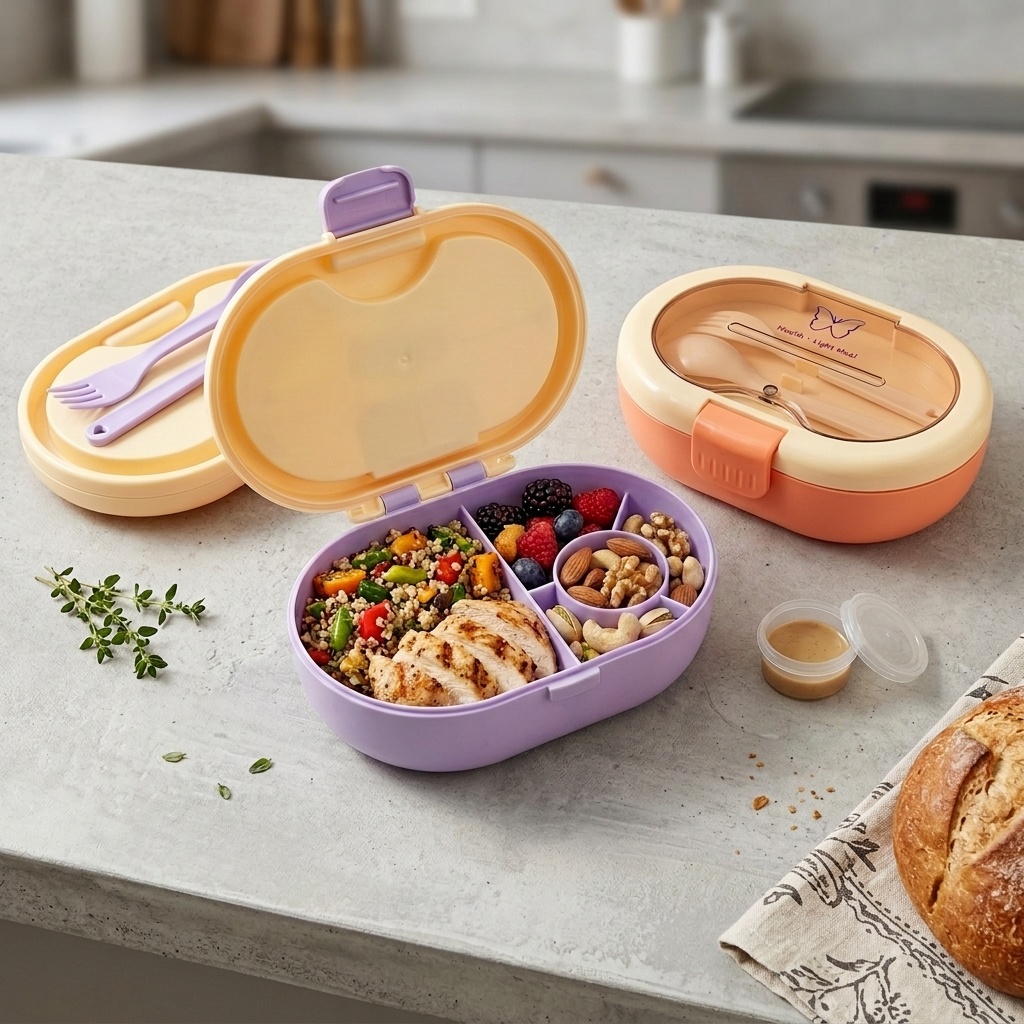 Lonchera Bento de Plástico a P - Meal Prep Or Prep Meal reseña y precio